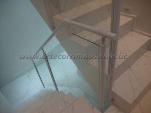 Guarda Corpo Aluminio Branco