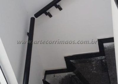 CORRIMÃO DE PAREDE ALUMINIO PRETO FOSCO 5