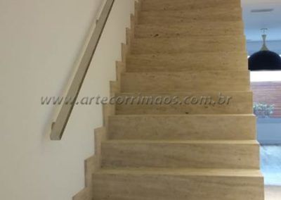 CORRIMÃO DE PAREDE INOX RETANGULAR QUADRADO 2