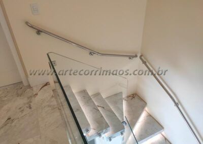 Guarda Corpo Vidro e Botao de Inox 6