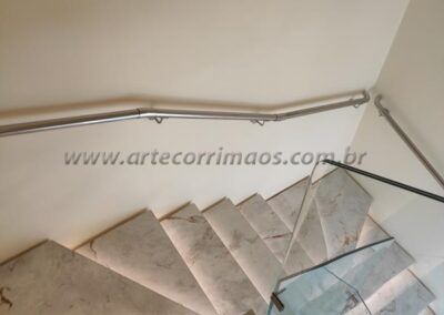 Guarda Corpo Vidro e Botao de Inox 9