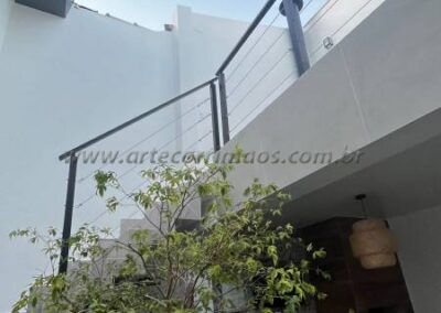 Corrimão guarda corpo ferro e cabo de aço (18)