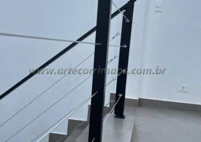 Corrimão guarda corpo ferro e cabo de aço (20)