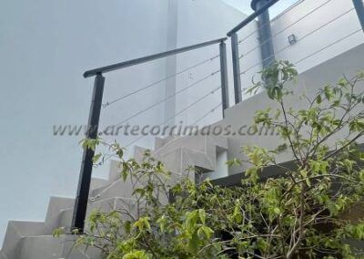 Corrimão guarda corpo ferro e cabo de aço (26)