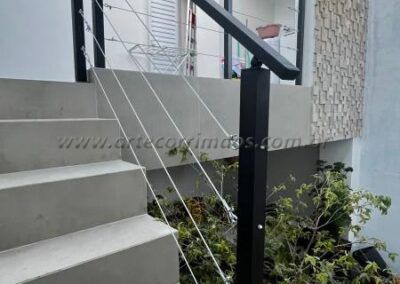 Corrimão guarda corpo ferro e cabo de aço (28)