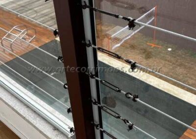 Corrimão guarda corpo ferro e cabo de aço (3)