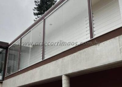 Corrimão guarda corpo ferro e cabo de aço (7)